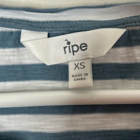 Ripe Maternity Lionel Long Sleeve Nursing Tee Petrol Shirt top White Size XS M - Picture 6 of 15